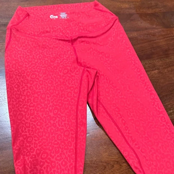 Zyia Red Leapord Scrunchy What  light n tight hi-Rise size 12 - Picture 5 of 11